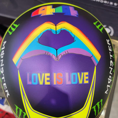 Latest Arrival: Lewis Hamilton Helmet 2022 Canada GP Gay Pride "Love is Love"