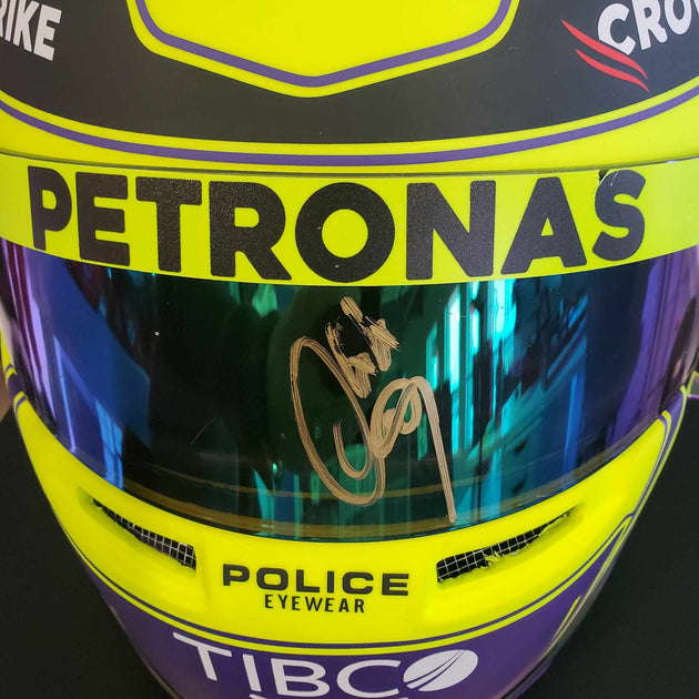 New Arrival Lewis Hamilton Signed Helmet Visor Race Worn Mercedes 202
