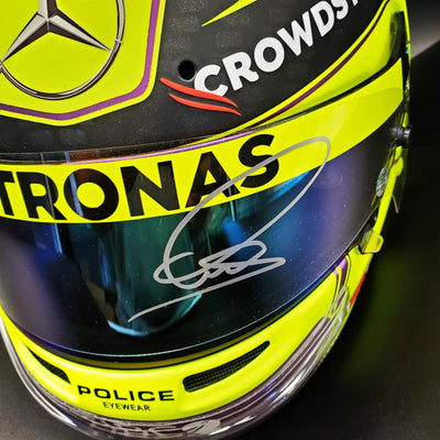 Lewis Hamilton Signed Helmet Visor TEAR-OFF 2022 Yellow BELL Helmet