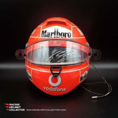 Extremely Rare: Michael Schumacher Helmet Race Worn Signed Visor 2005 Ferrari Race Used With Defog System