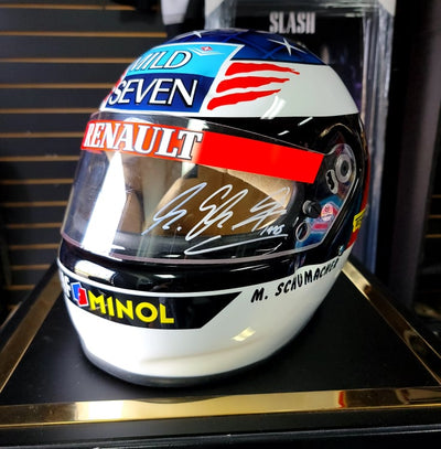NEW: Michael Schumacher Signed Helmet 1995 Benneton Championship Year - Mick Schumacher Tribute Helmet