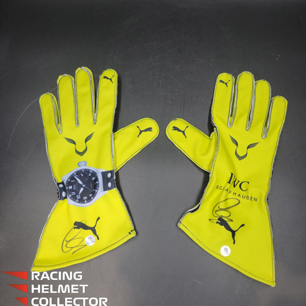 Lewis Hamilton Signed Gloves Pair 2022 YELLOW Tribute AS-03559-SOLD