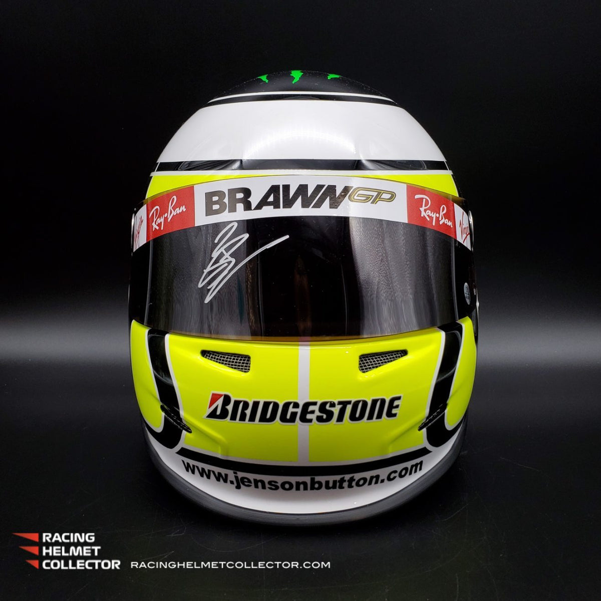 Jenson Button signed 1/2 scale helmet