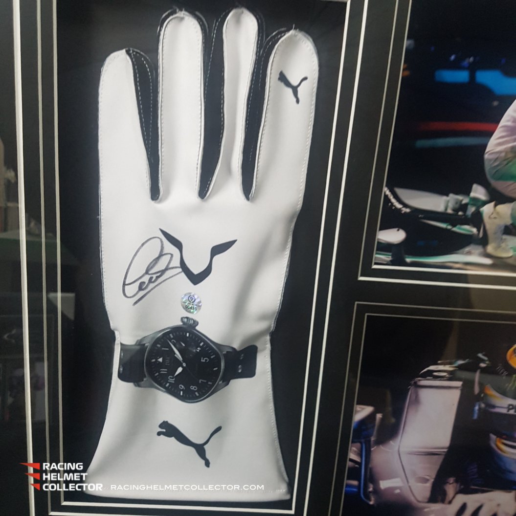 Lewis Hamilton Signed Gloves Frame Replica White Gloves Fully Wood