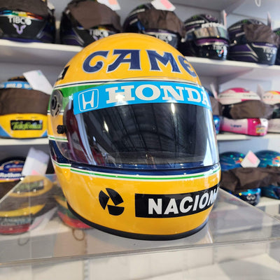 Ayrton Senna Signed Helmet 1987 Lotus Sold to Dubai, UAE