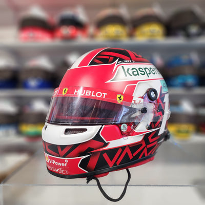 Sold! Charles Leclerc Race Worn Visor on Promo Helmet! 🐎