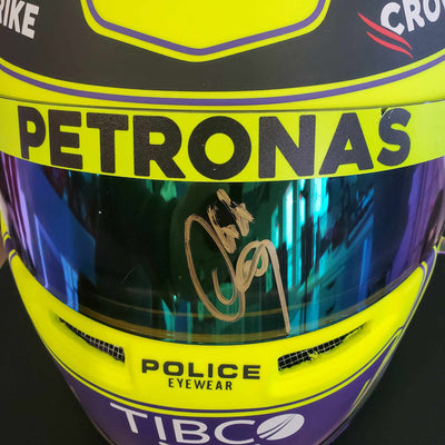 New Arrival: Lewis Hamilton Signed Helmet Visor Race Worn Mercedes 2023!