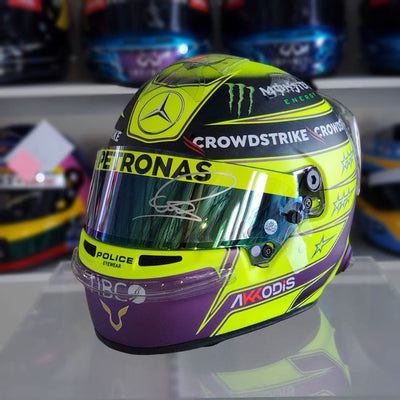 🔨SOLD! LEWIS HAMILTON Signed 2022 Yellow Official BELL Helmet