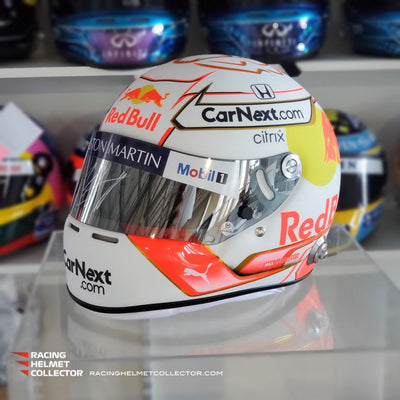 New Arrival: Max Verstappen Signed Helmet 2021 Championship Year Autographed on Mirrored Visor