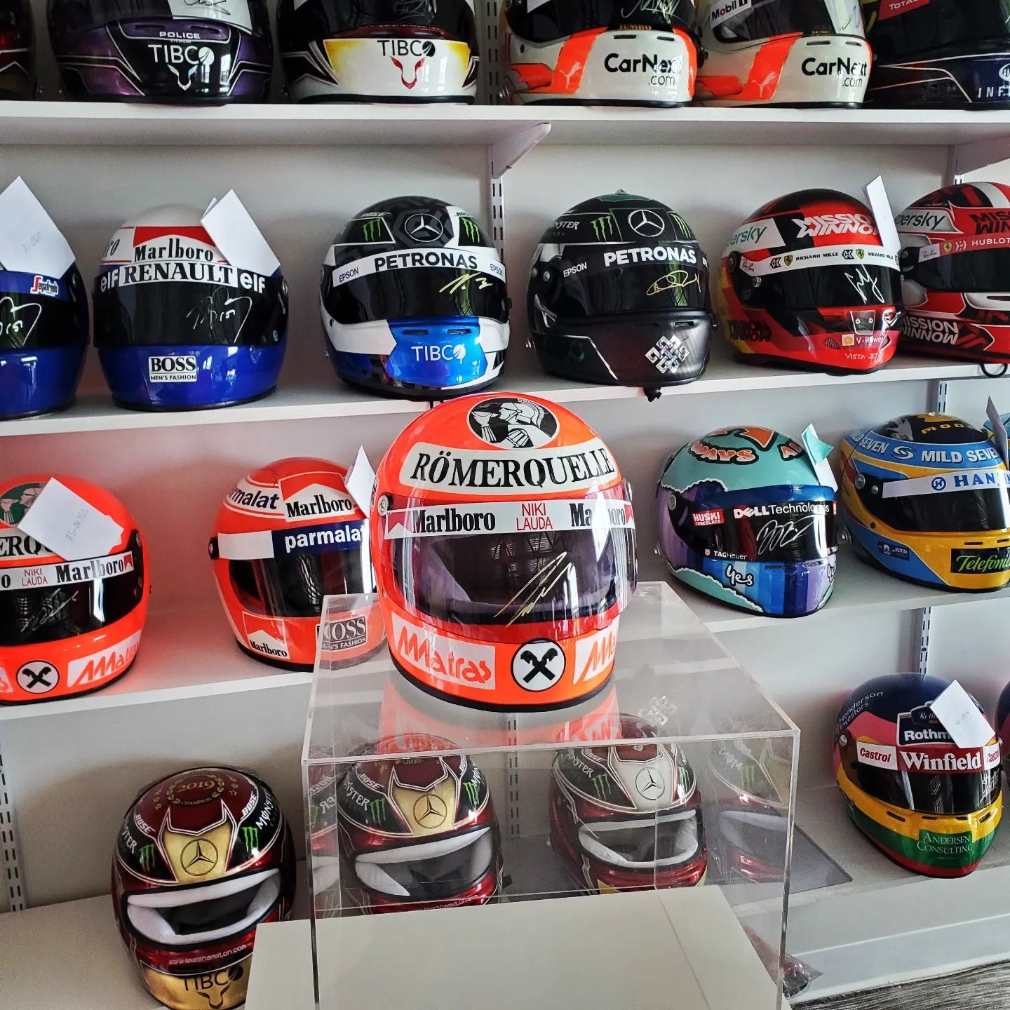 Niki Lauda Signed Helmet Visor 1977 Display Tribute – Racing 