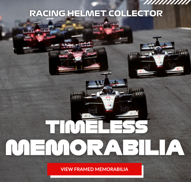 F1 Framed Memorabilia – Racing Helmet Collector | Signed F1 Memorabilia