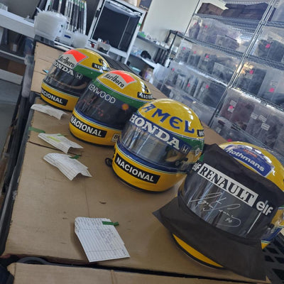 A Senna Signed Helmet For Each Era