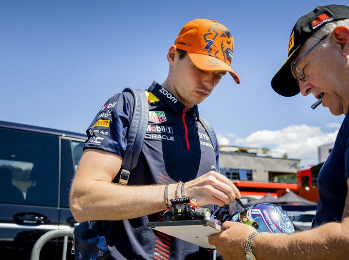 Max Verstappen signing memorabilia
