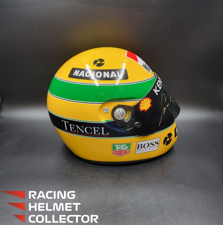 Ayrton Senna Signed Helmet 1993 Painted by SID-BRASIL