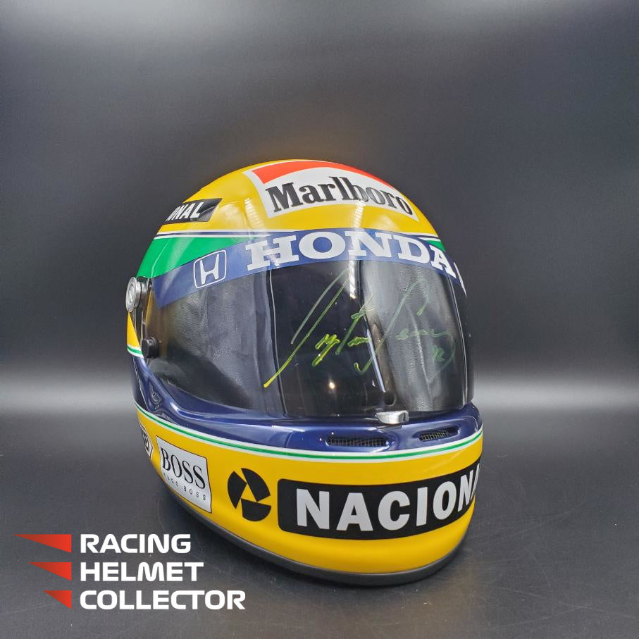Ayrton Senna Signed Helmet 1992 Tribute Autographed Visor Full