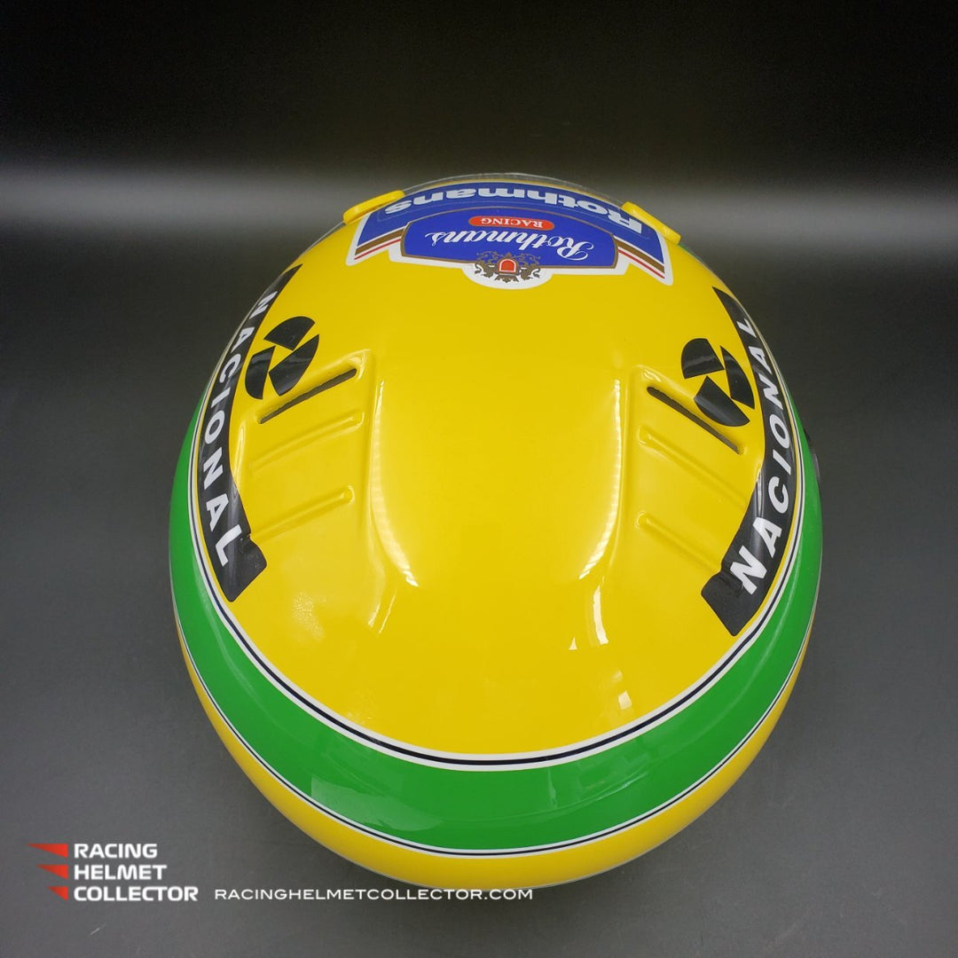 ayrton senna 1994 official bell replica helmet with certificate Ayrton Senna Signed Visor Tear-off Mounted on 1994 Original BELL Helme – Racing Helmet Collector