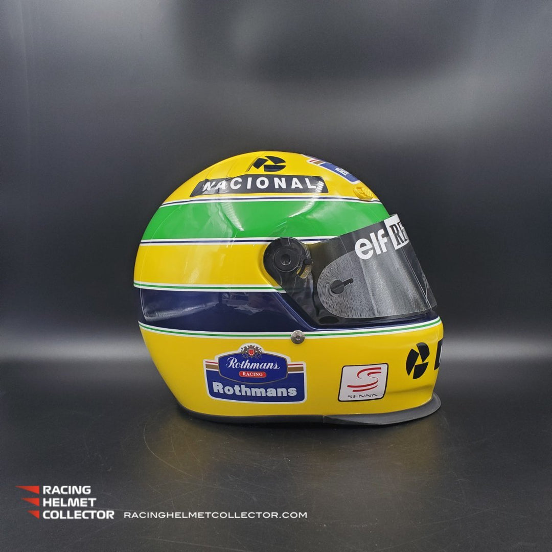 Ayrton Senna Signed Visor Tear-off Mounted on 1994 Original BELL Helme –  Racing Helmet Collector
