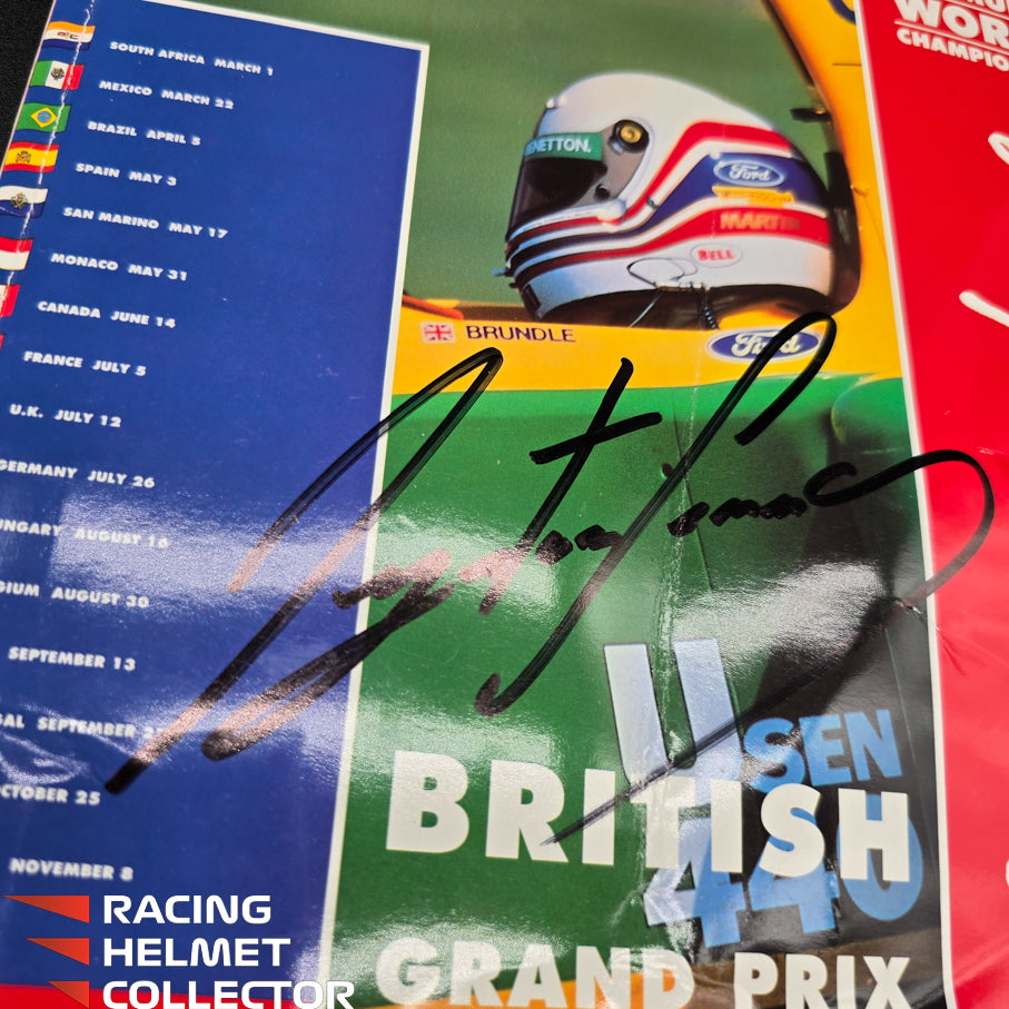Ayrton Senna Signed Program Magazine British Grand Prix July 1992