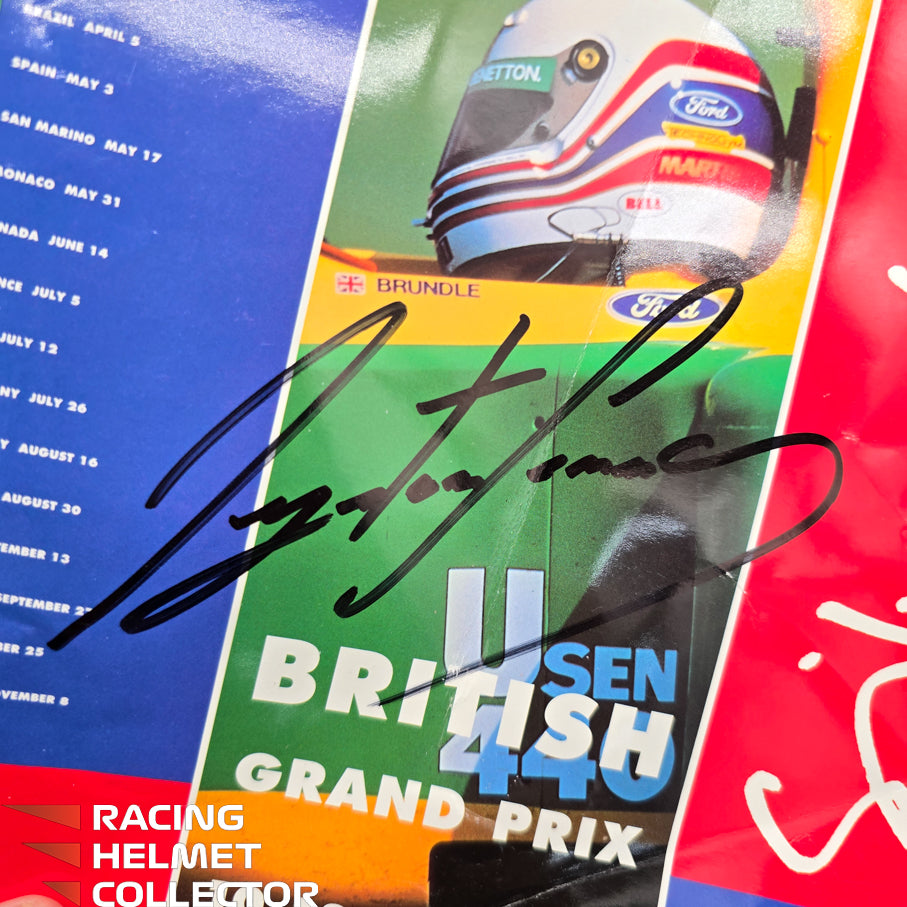 Ayrton Senna Signed Program Magazine British Grand Prix July 1992