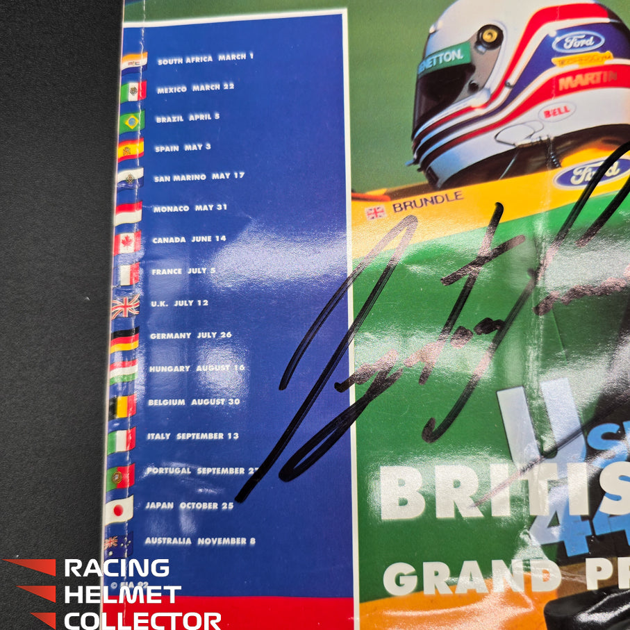 Ayrton Senna Signed Program Magazine British Grand Prix July 1992