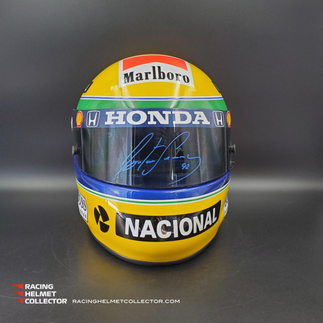 Ayrton Senna Signed Visor RACE WORN USED 1992 McLaren Honda