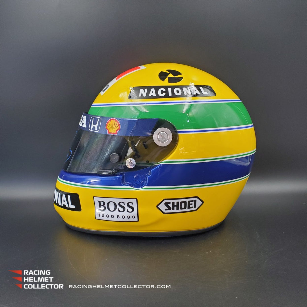 Ayrton Senna Signed Visor RACE WORN USED 1992 McLaren Honda