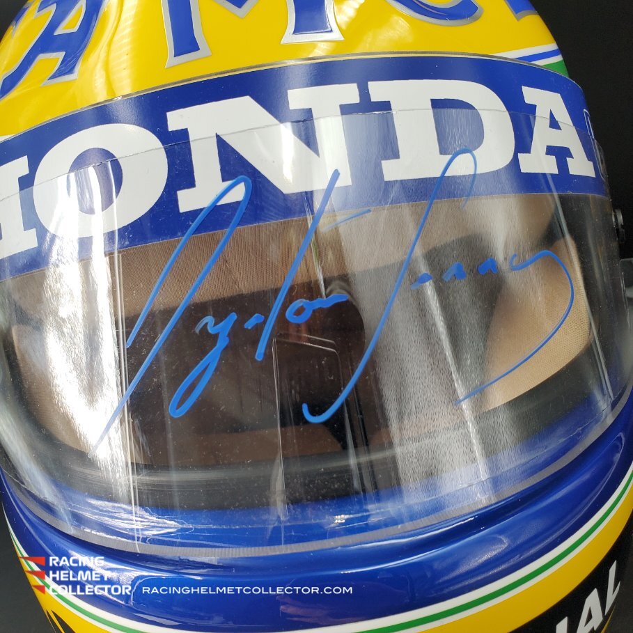 Ayrton Senna Signed Visor TEAR-OFF RACE WORN USED 1987 Camel Lotus