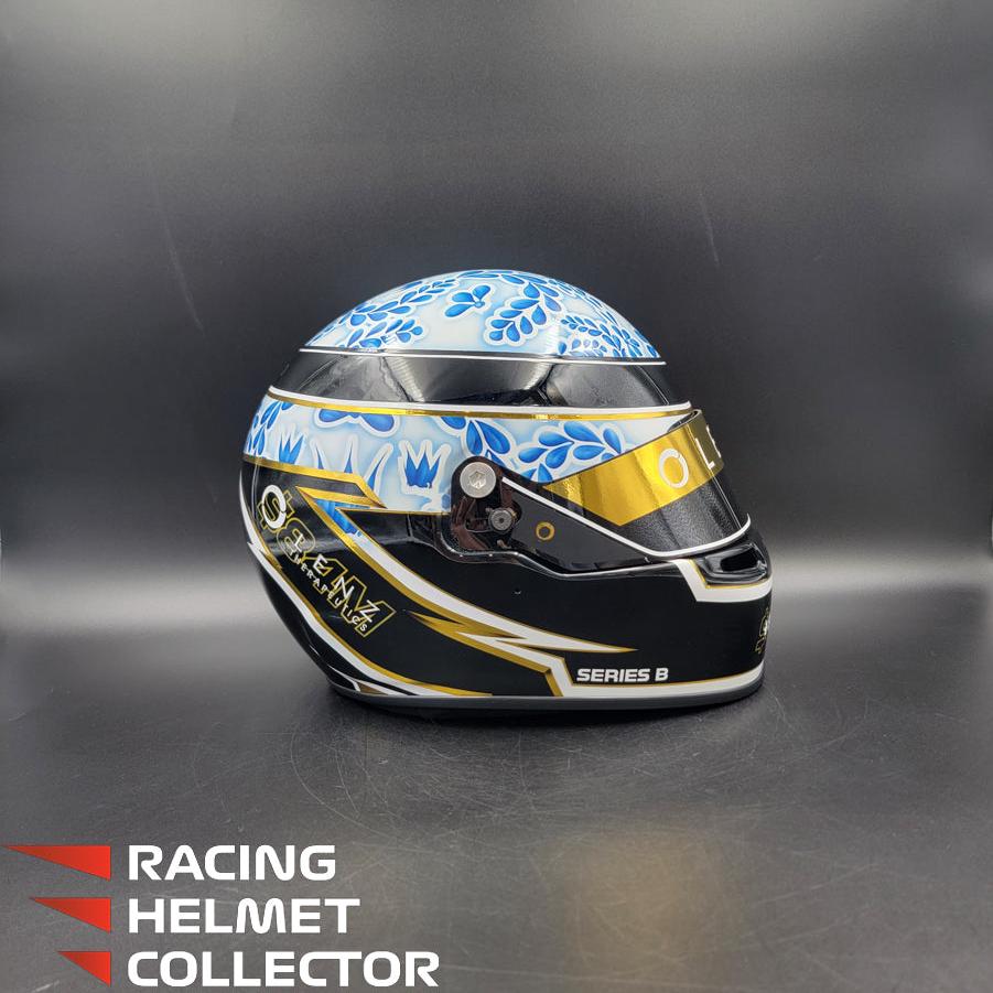 Custom Painted F1 Helmet: O Lenz Therapy – Racing Helmet Collector ...