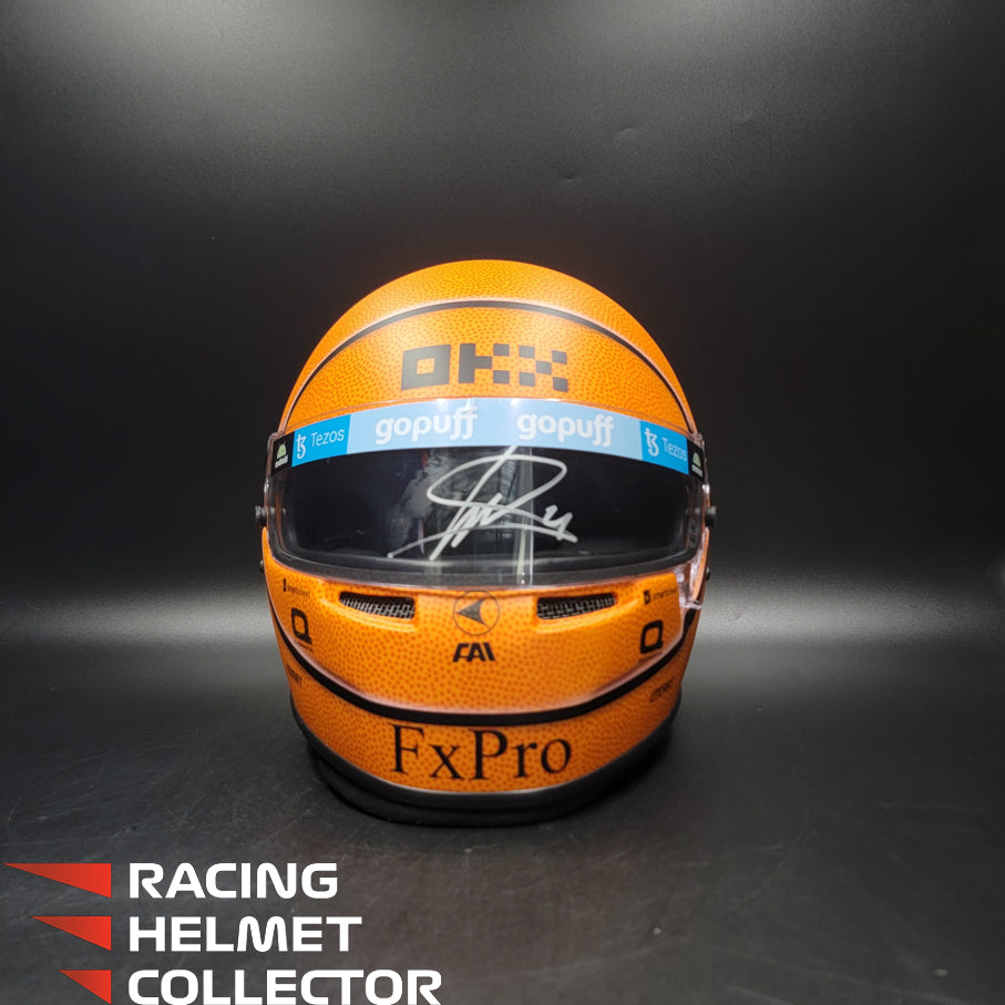 basketball motorcycle helmet Lando Norris Signed Helmet 2022 Basketball Tribute Autographed Full Sc –  Racing Helmet Collector