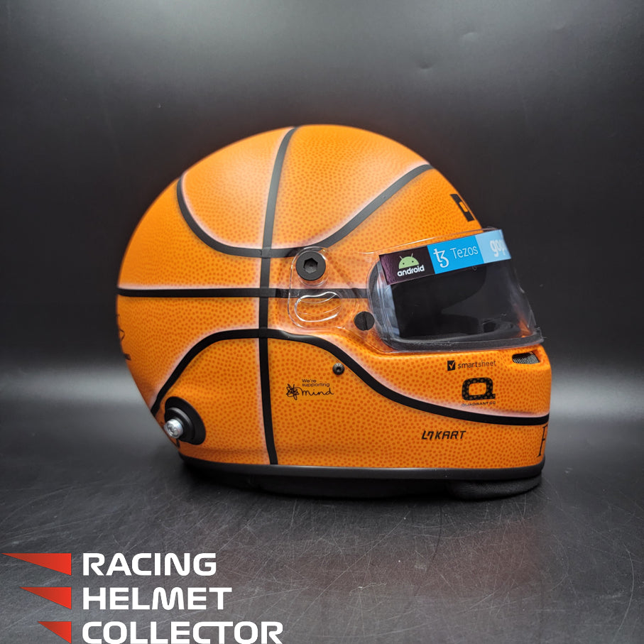 basketball motorcycle helmet Lando Norris Signed Helmet 2022 Basketball Tribute Autographed Full Sc –  Racing Helmet Collector