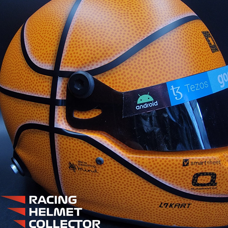 Lando Norris Signed Helmet 2022 Basketball Tribute Autographed Full Sc – Racing Helmet Collector
