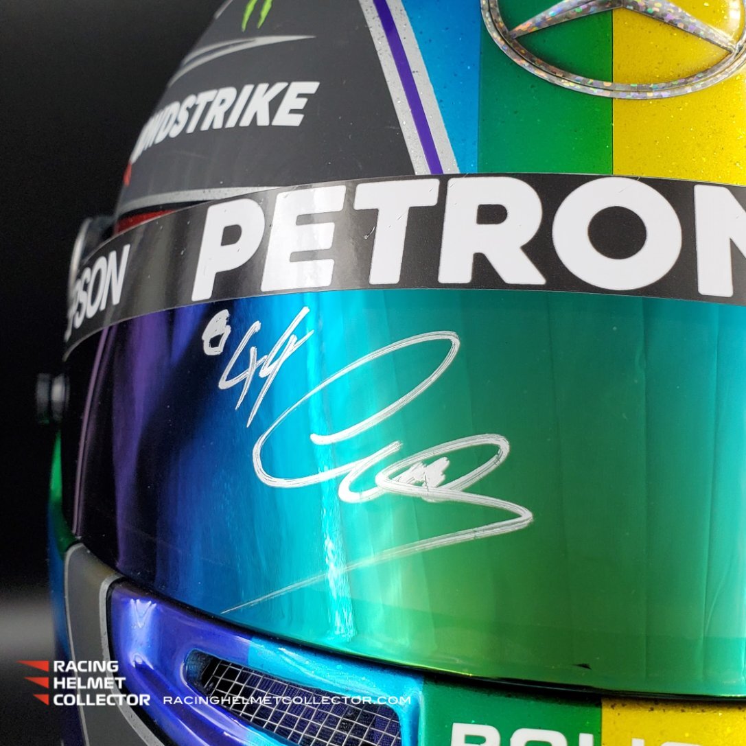 Lewis Hamilton Signed Race Worn Helmet Visor 2021 Mounted On Rainbow A lewis-hamilton-signed-race-worn-helmet-visor-2021-mounted-on-rainbow-a