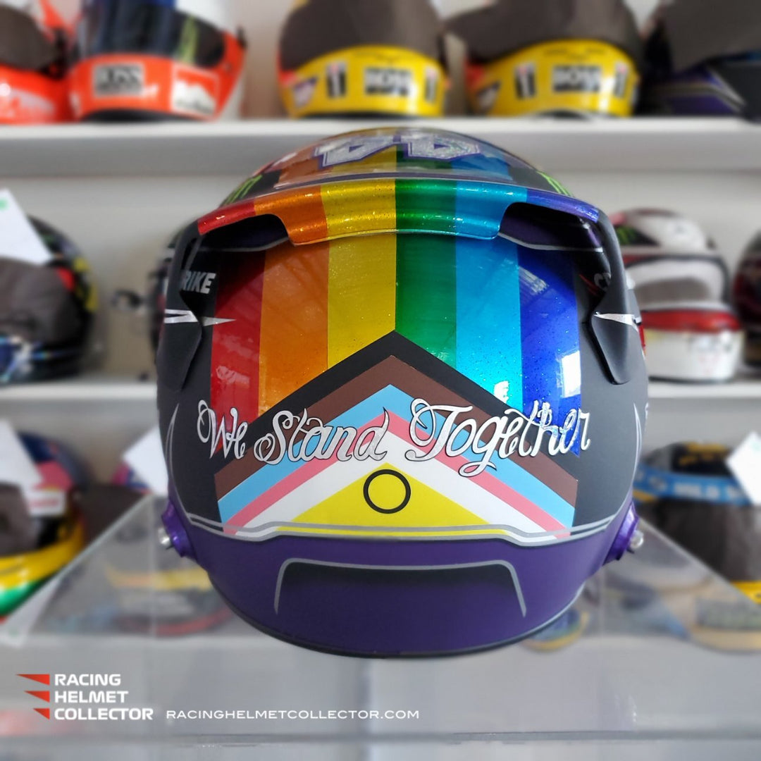 Lewis Hamilton Signed Race Worn Helmet Visor 2021 Mounted On