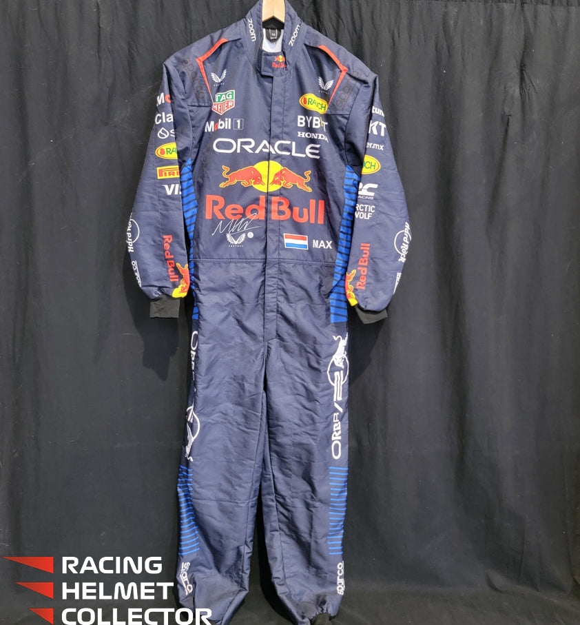 Max Verstappen Signed Suit Red Bull Racing F1 Team Navy Blue Promo