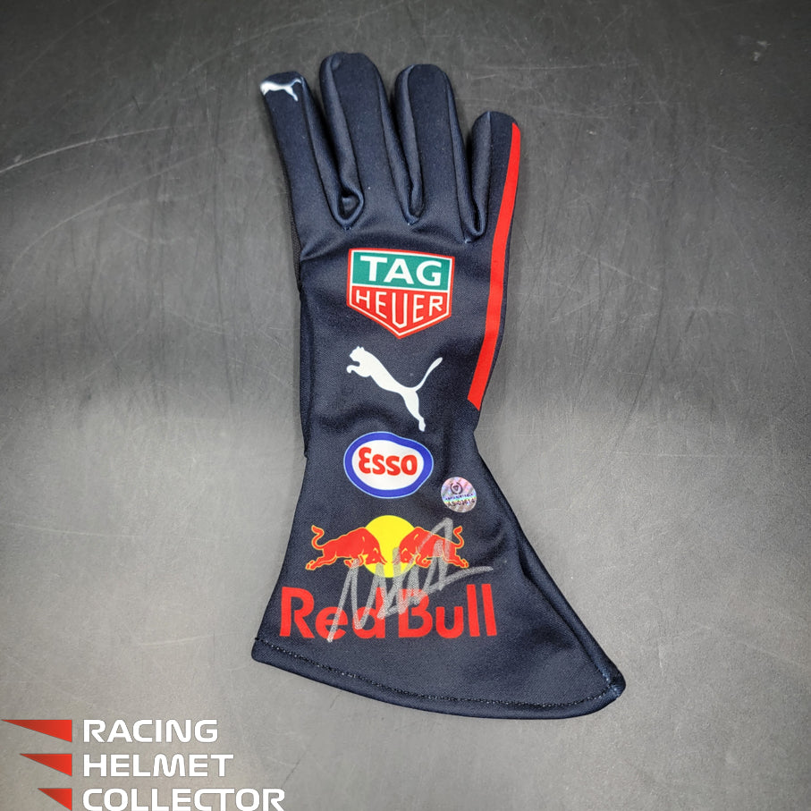 Max Verstappen Signed Glove Right Single DARK BLUE Tribute AS-03614 – Racing Helmet Collector