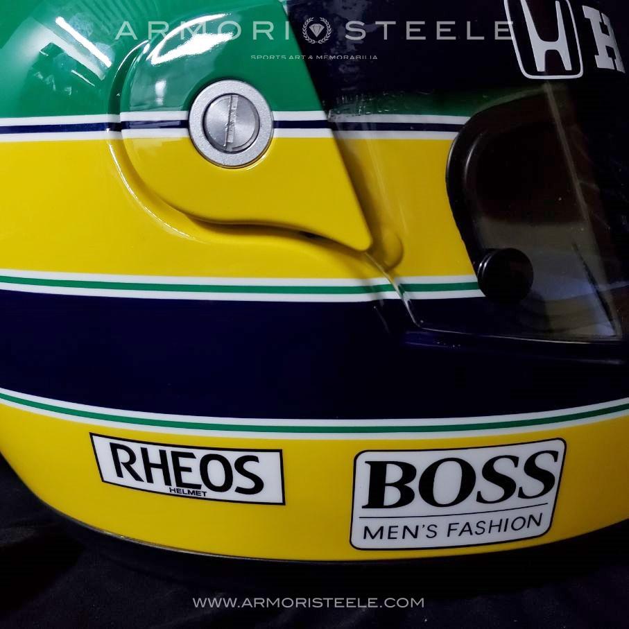 shoei grv helmet Ayrton Senna Signed Helmet 1991 Autographed Visor Shoei GRV-4 Full Sca – Racing Helmet Collector