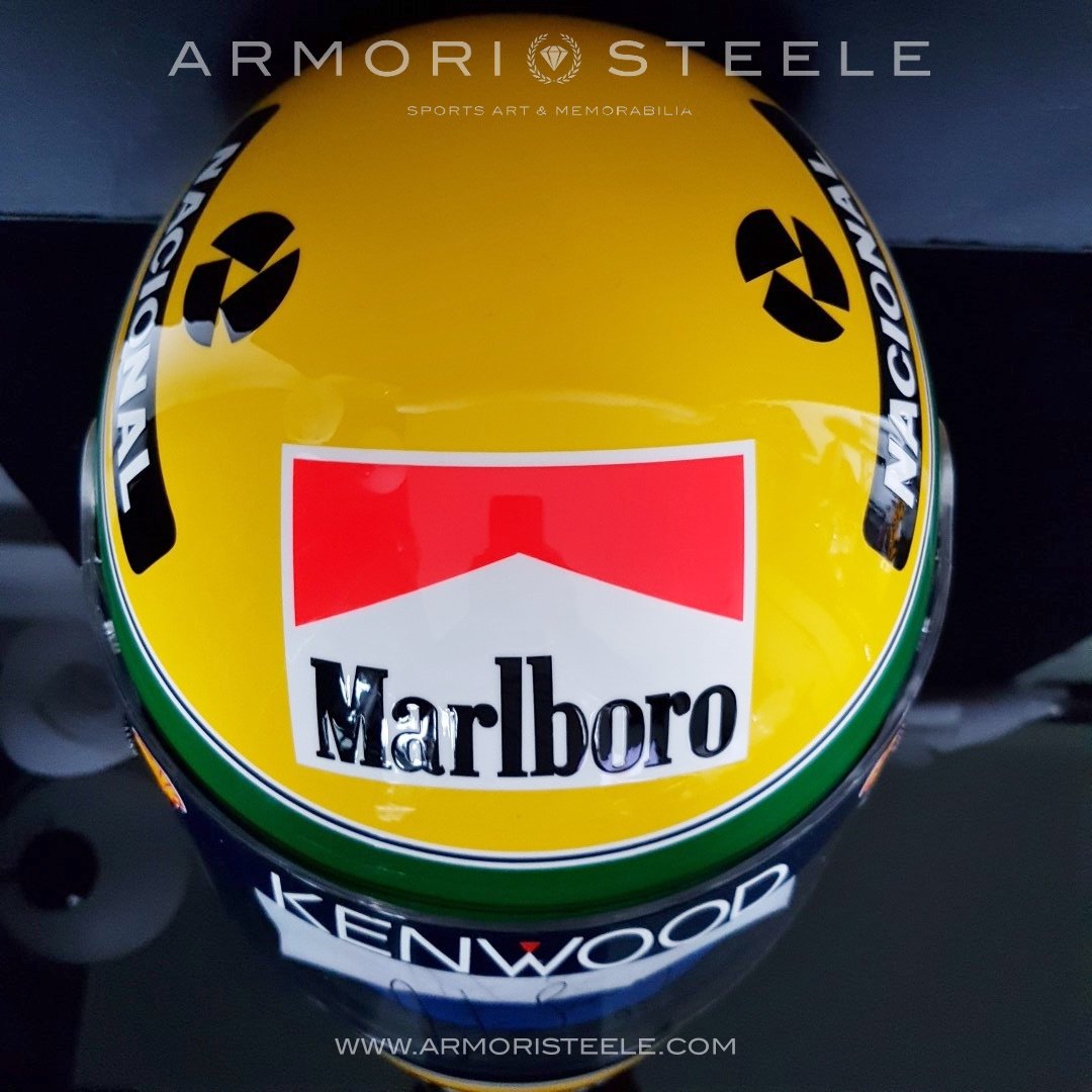 AYRTON SENNA 1993 SIGNED AUTOGRAPHED HELMET SHOEI X4 F1 - BLACK INK -   Racing Helmet Collector | Signed F1 Memorabilia