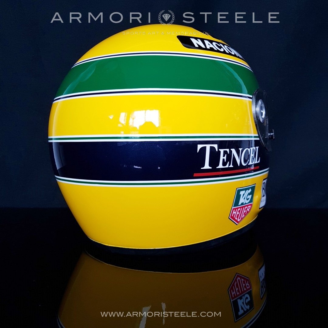 AYRTON SENNA 1993 SIGNED AUTOGRAPHED HELMET SHOEI X4 F1 - BLACK INK - –  Racing Helmet Collector