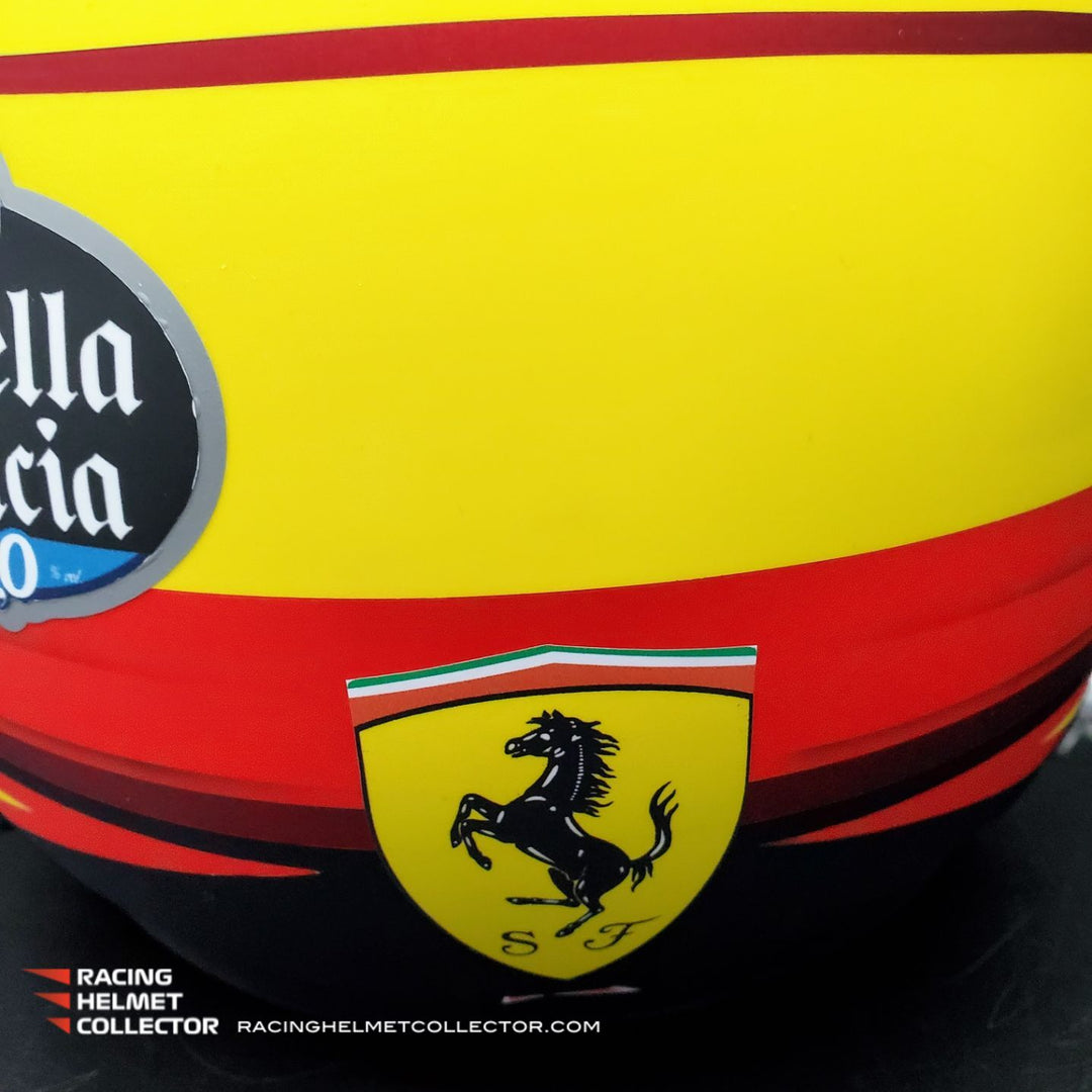 Carlos Sainz Jr Signed Race Used Visor Mounted on Promo