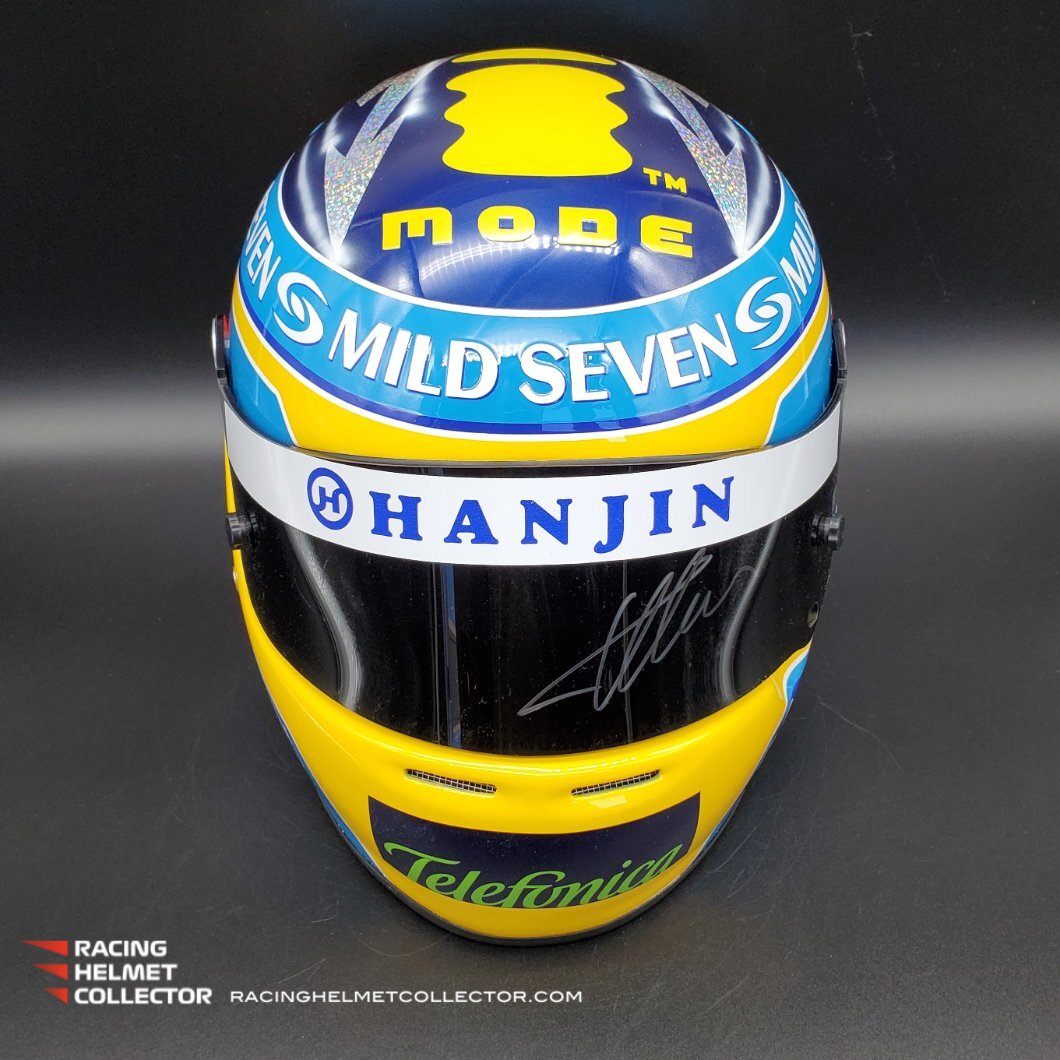 shoei helmet 2006 Fernando Alonso Signed Helmet 2006 Autographed Display F1 Helmet Full –  Racing Helmet Collector