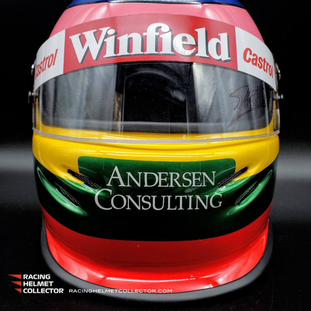 Jacques Villeneuve Signed Helmet 1997-1998 Williams Renault Display Tr – Racing Helmet Collector Jacques Villeneuve Signed Helmet 1997-1998 Williams Renault Display Tr – Racing Helmet Collector