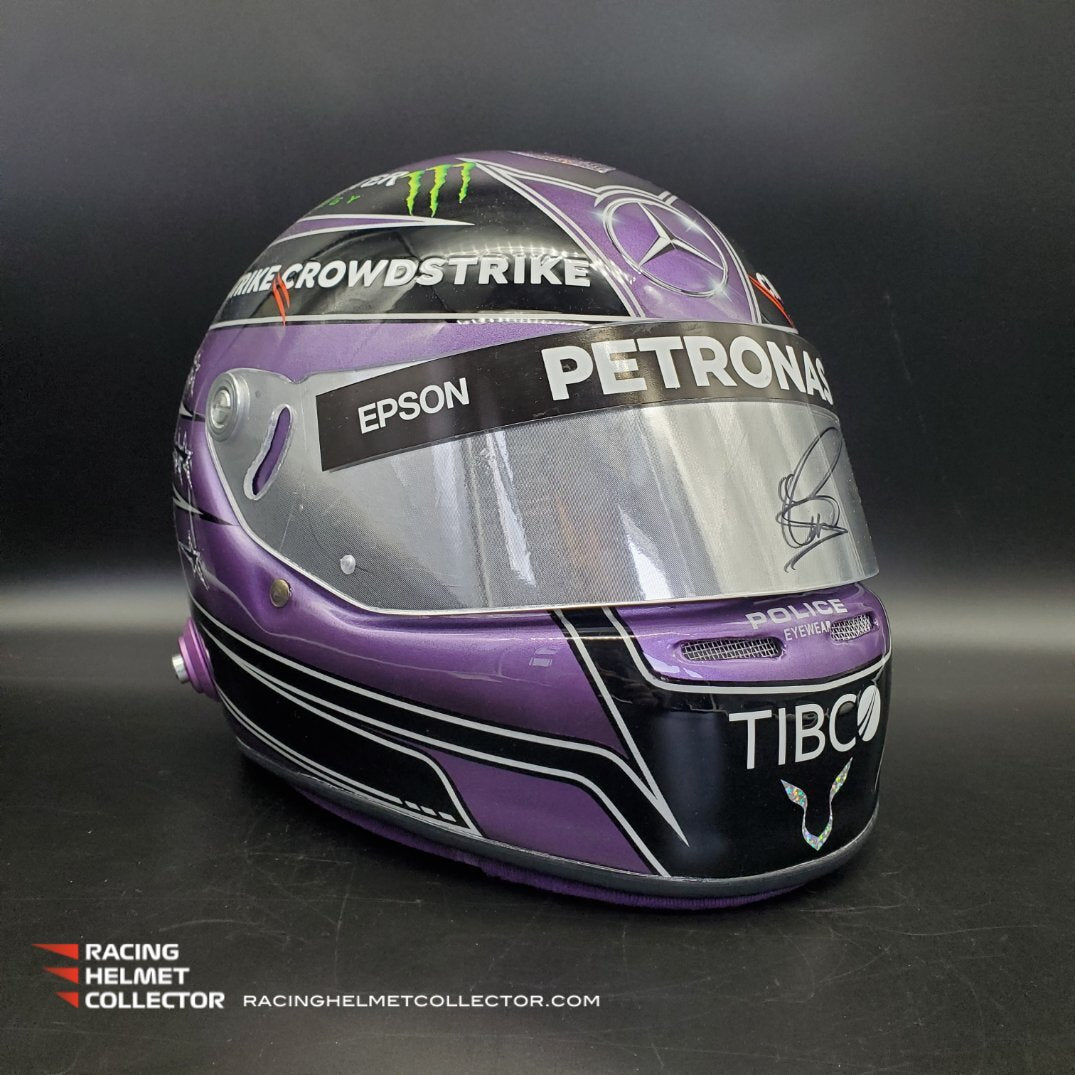 Lewis Hamilton 2020 Signed Black & Purple Autographed Visor Tribute 1 ...