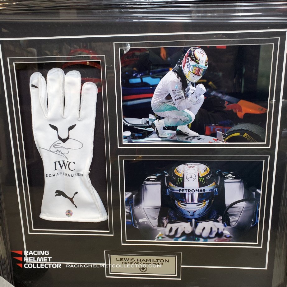 Lewis hamilton signed gloves top
