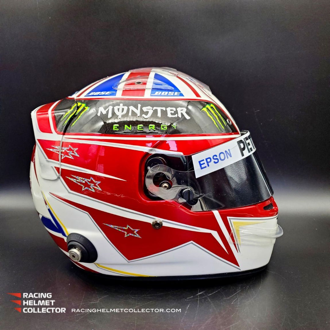 Lewis Hamilton Signed Helmet Visor TEAR-OFF 2019 White Silverstone Eng – Racing Helmet Collector