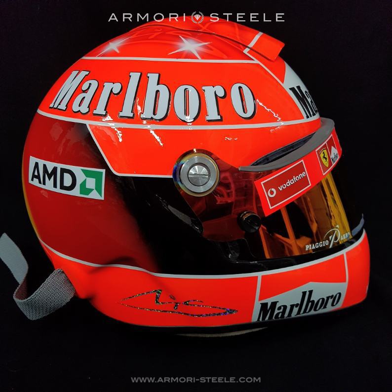 2002 shoei helmet Michael Schumacher Signed 2002 Race Worn Visor Schuberth Cobra Red on – Racing Helmet Collector