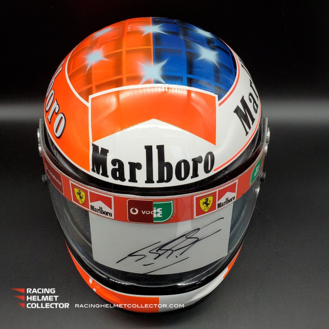 Michael Schumacher Signed Helmet 1999-2000 Duo Mashup Tribute Visor Fu –  Racing Helmet Collector