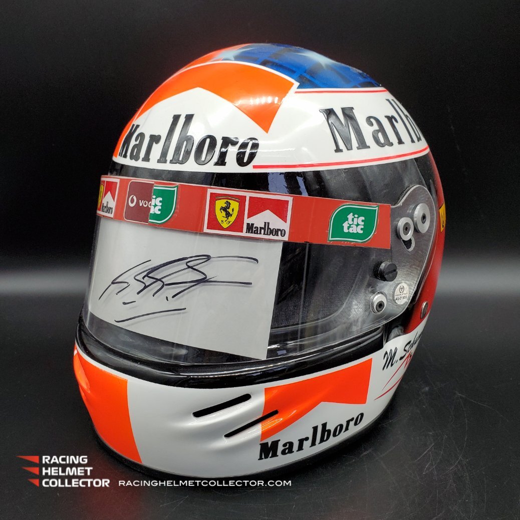 Michael Schumacher Signed Helmet 1999-2000 Duo Mashup Tribute Visor Fu –  Racing Helmet Collector