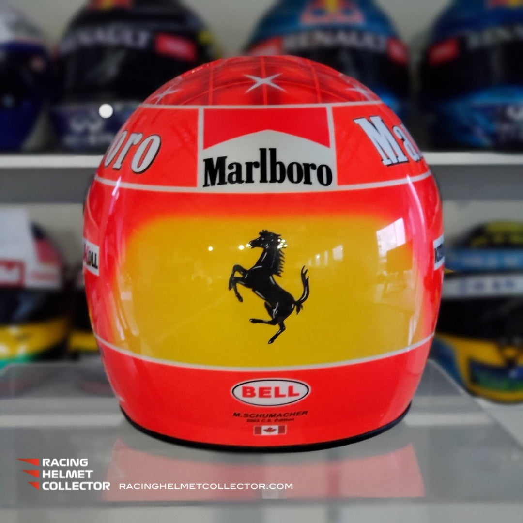 bell ferrari helmet Michael Schumacher Signed Helmet 2003 Tribute CS Edition on BELL Helme – Racing  Helmet Collector