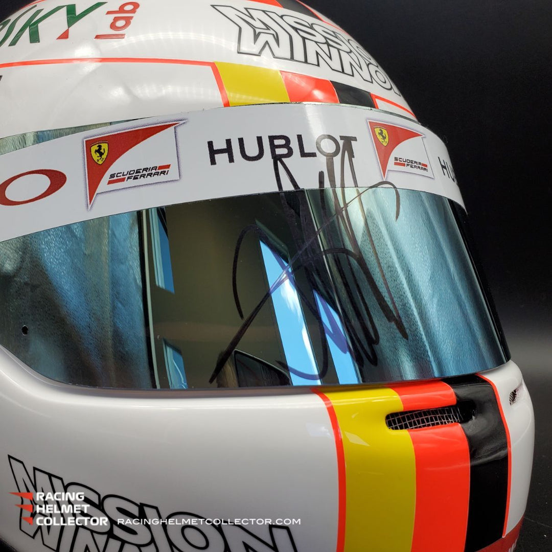 Sebastian Vettel Signed Helmet Visor 2019 Autographed Display