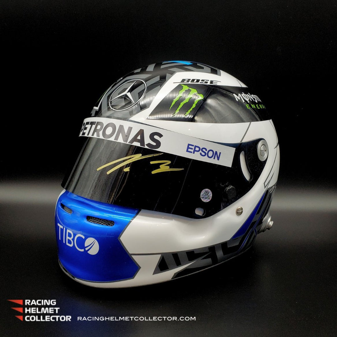Valtteri Bottas Signed Helmet Visor 2018 Display Autographed